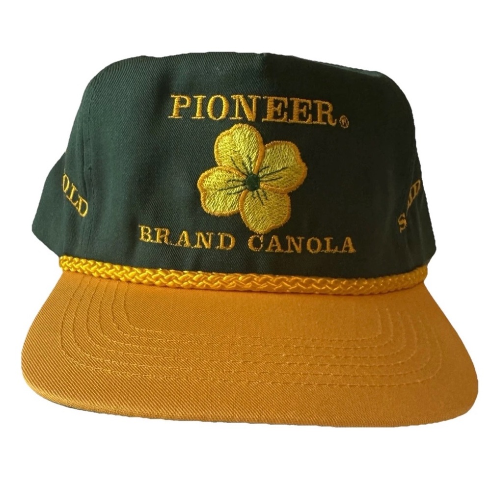 Pioneer Brand Canola Cap Green and Yellow Embroidered Hat #agricultures